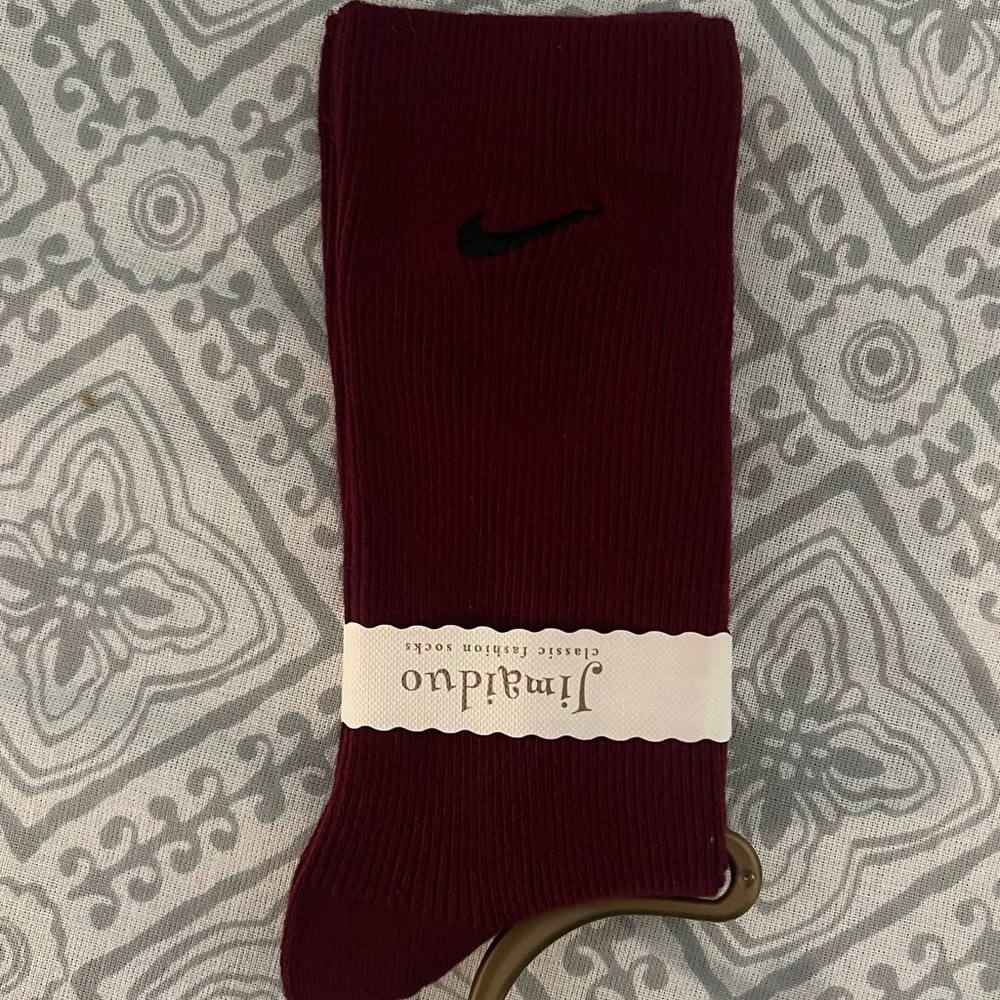 LONG DARK RED SOCKS